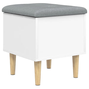 Sitzbank Weiß mit Stauraum 42x42x46 cm