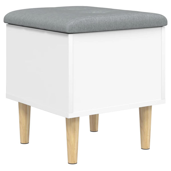 Sitzbank Weiß mit Stauraum 42x42x46 cm