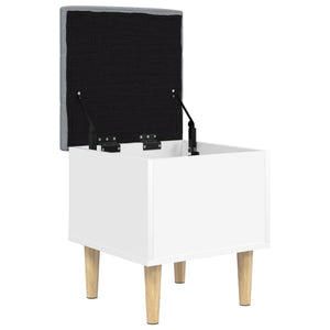 Sitzbank Weiß mit Stauraum 42x42x46 cm