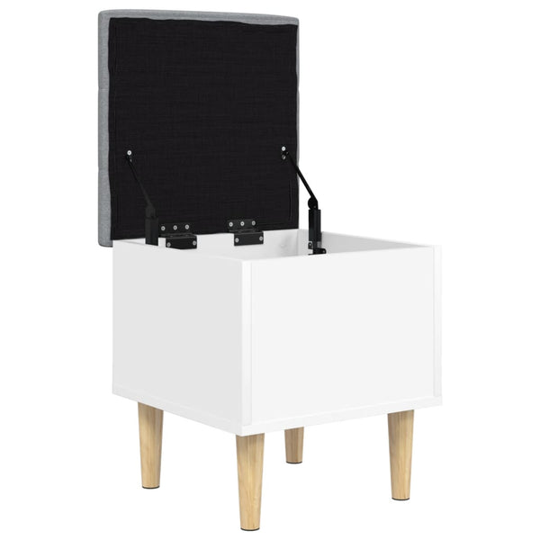 Sitzbank Weiß mit Stauraum 42x42x46 cm