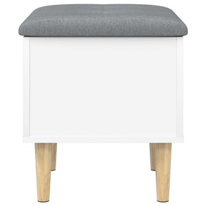 Sitzbank Weiß mit Stauraum 42x42x46 cm