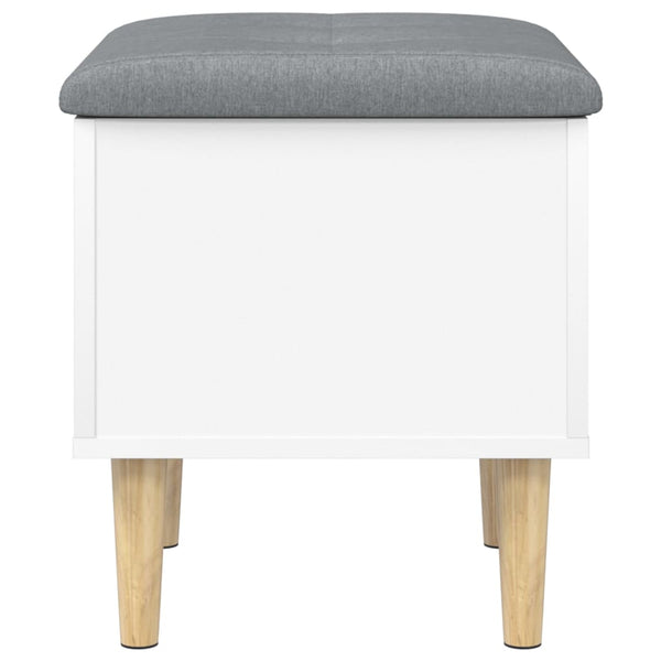 Sitzbank Weiß mit Stauraum 42x42x46 cm