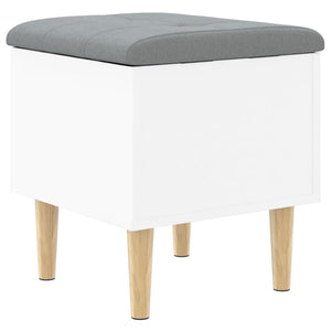Sitzbank Weiß mit Stauraum 42x42x46 cm