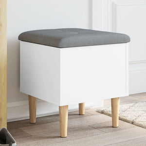 Sitzbank Weiß mit Stauraum 42x42x46 cm