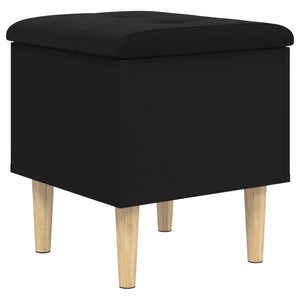 Sitzbank Schwarz mit Stauraum 42x46 cm