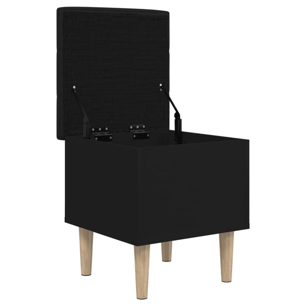 Sitzbank Schwarz mit Stauraum 42x46 cm