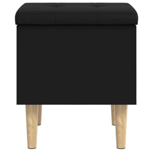 Sitzbank Schwarz mit Stauraum 42x46 cm