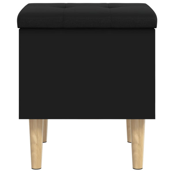 Sitzbank Schwarz mit Stauraum 42x46 cm