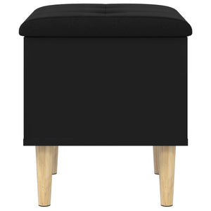 Sitzbank Schwarz mit Stauraum 42x46 cm