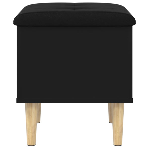 Sitzbank Schwarz mit Stauraum 42x46 cm