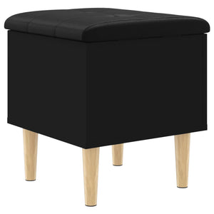 Sitzbank Schwarz mit Stauraum 42x46 cm
