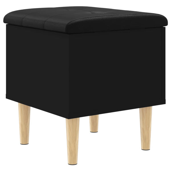 Sitzbank Schwarz mit Stauraum 42x46 cm