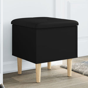 Sitzbank Schwarz mit Stauraum 42x46 cm