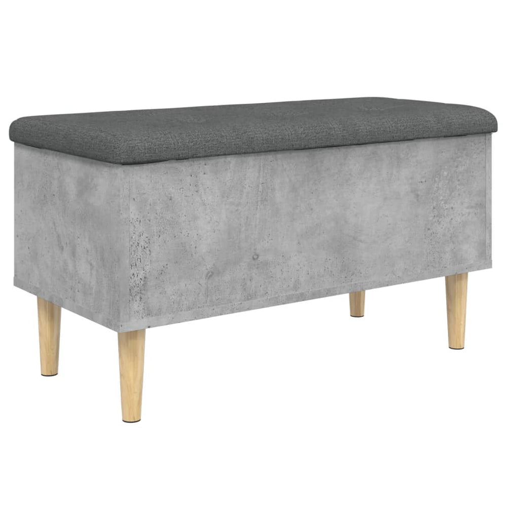 Sitzbank Betongrau mit Stauraum 82 cm