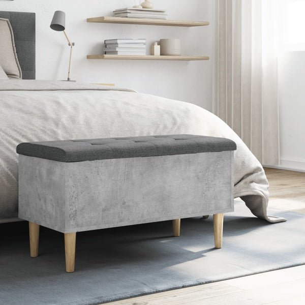 Sitzbank Betongrau mit Stauraum 82 cm