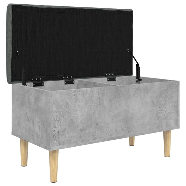 Sitzbank Betongrau mit Stauraum 82 cm