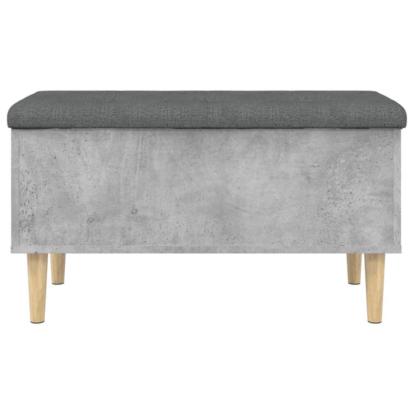 Sitzbank Betongrau mit Stauraum 82 cm