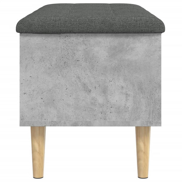 Sitzbank Betongrau mit Stauraum 82 cm