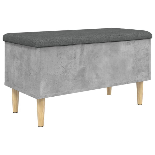 Sitzbank Betongrau mit Stauraum 82 cm