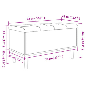 Sitzbank Betongrau mit Stauraum 82 cm