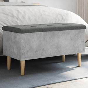 Sitzbank Betongrau mit Stauraum 82 cm