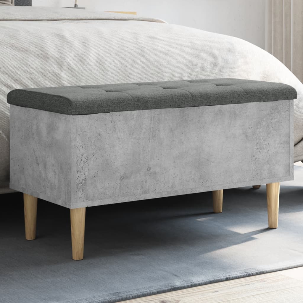 Sitzbank Betongrau mit Stauraum 82 cm