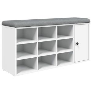 Schuhbank Weiß 102 cm mit Stauraum