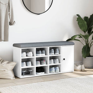 Schuhbank Weiß 102 cm mit Stauraum