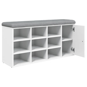 Schuhbank Weiß 102 cm mit Stauraum