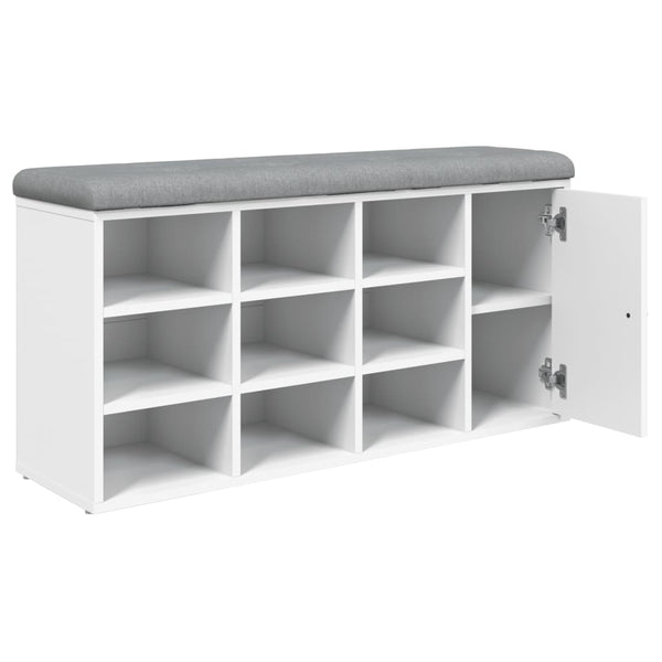 Schuhbank Weiß 102 cm mit Stauraum