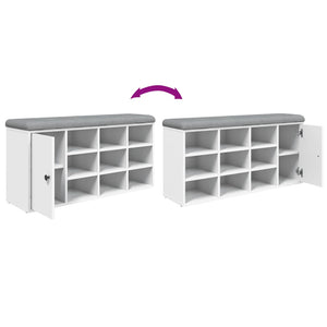 Schuhbank Weiß 102 cm mit Stauraum