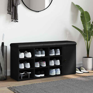 Schuhbank Schwarz mit Stauraum