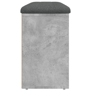 Schuhbank Betongrau 102 cm mit Stauraum