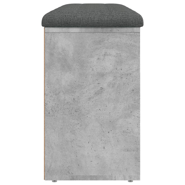 Schuhbank Betongrau 102 cm mit Stauraum