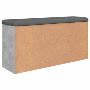 Schuhbank Betongrau 102 cm mit Stauraum