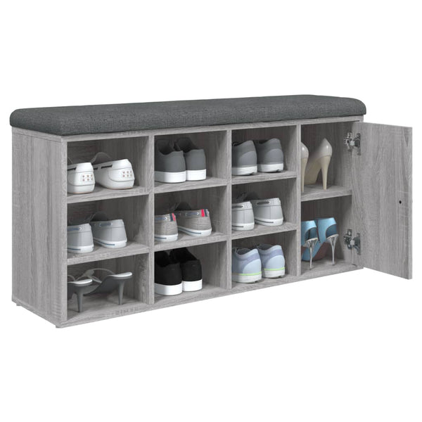 Schuhbank Grau Sonoma 102 cm