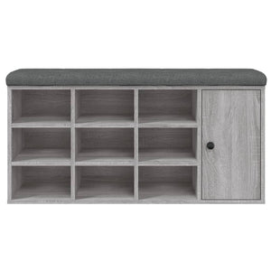 Schuhbank Grau Sonoma 102 cm