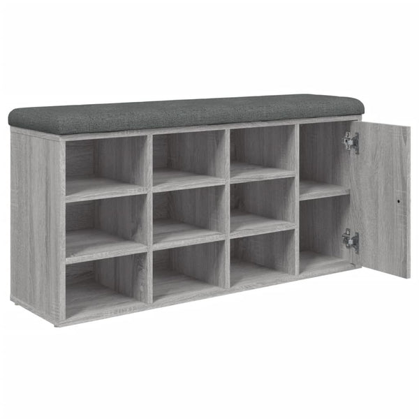 Schuhbank Grau Sonoma 102 cm
