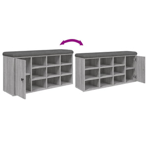Schuhbank Grau Sonoma 102 cm