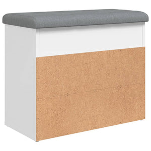 Schuhbank Weiß mit Stauraum 62x32x50 cm