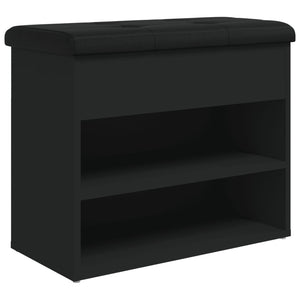 Schuhbank Schwarz 62x32x50 cm