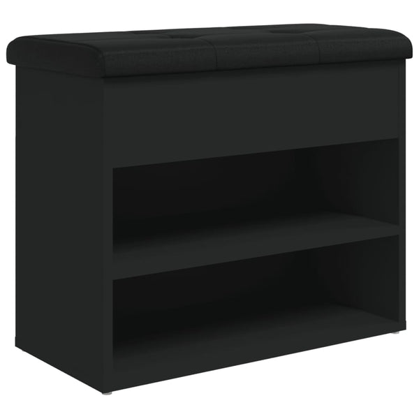 Schuhbank Schwarz 62x32x50 cm
