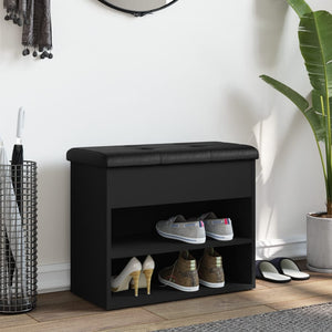 Schuhbank Schwarz 62x32x50 cm