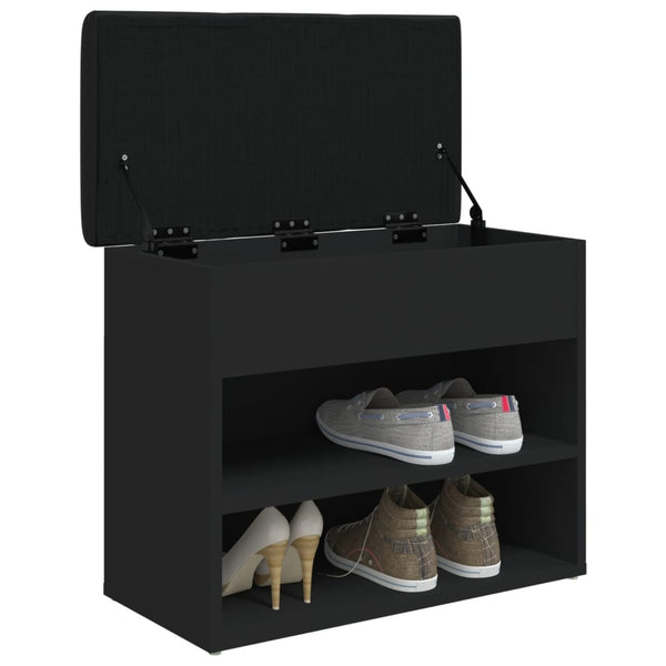 Schuhbank Schwarz 62x32x50 cm