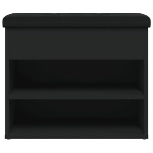 Schuhbank Schwarz 62x32x50 cm
