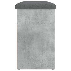 Schuhbank Betongrau mit Stauraum