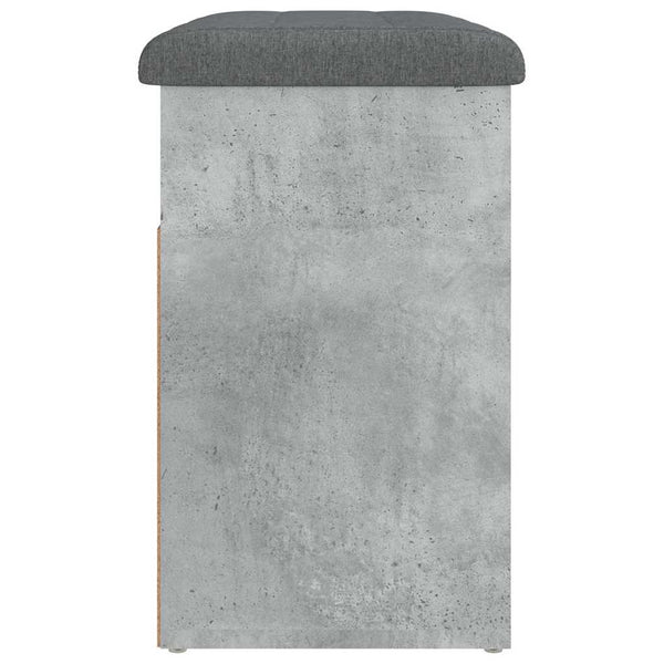 Schuhbank Betongrau mit Stauraum