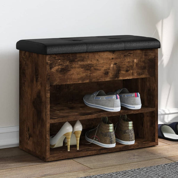Schuhbank Räuchereiche mit Stauraum