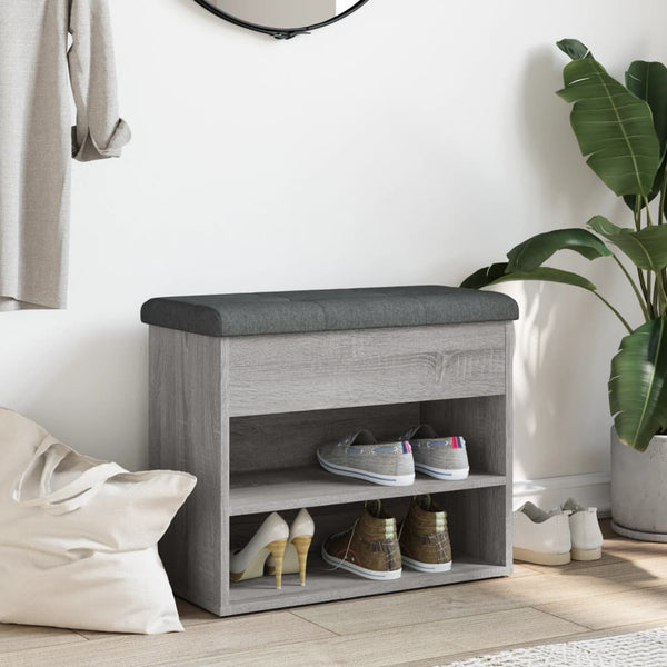 Schuhbank Grau Sonoma 62 cm