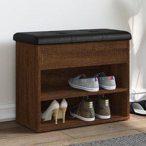 Schuhbank Braun Eichenoptik mit Stauraum